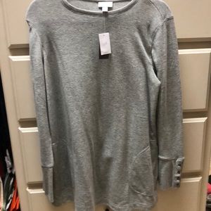J Jill grey heather shirt with pockets